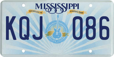 MS license plate KQJ086