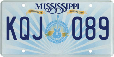 MS license plate KQJ089