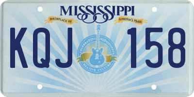 MS license plate KQJ158