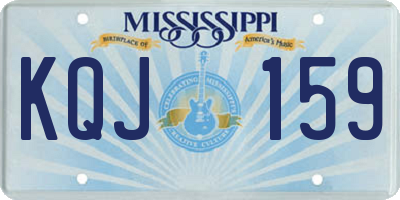 MS license plate KQJ159
