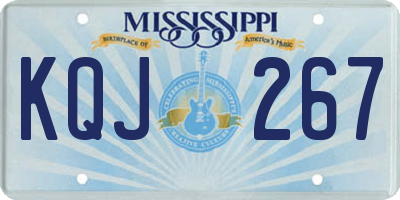 MS license plate KQJ267