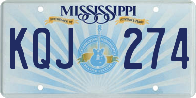MS license plate KQJ274