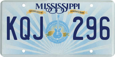 MS license plate KQJ296