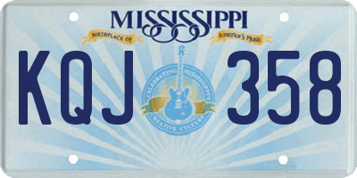 MS license plate KQJ358