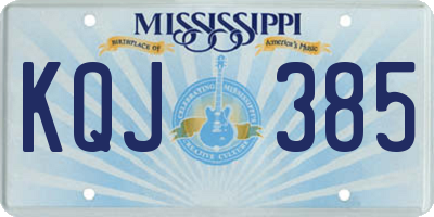 MS license plate KQJ385