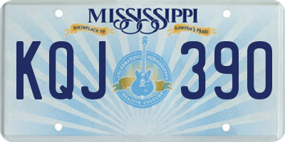 MS license plate KQJ390