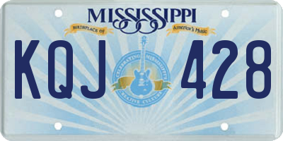 MS license plate KQJ428
