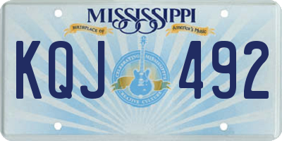 MS license plate KQJ492