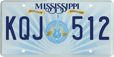 MS license plate KQJ512