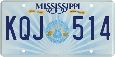 MS license plate KQJ514