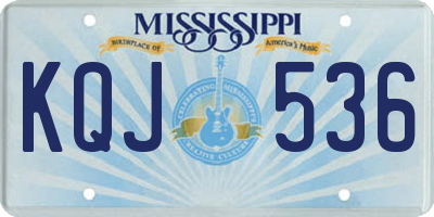 MS license plate KQJ536