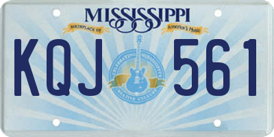 MS license plate KQJ561