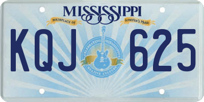 MS license plate KQJ625