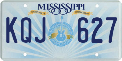 MS license plate KQJ627