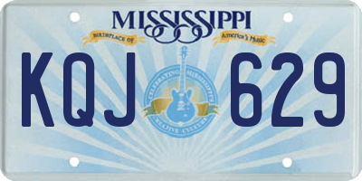 MS license plate KQJ629