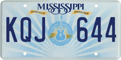 MS license plate KQJ644