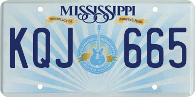 MS license plate KQJ665