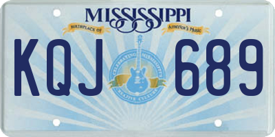 MS license plate KQJ689