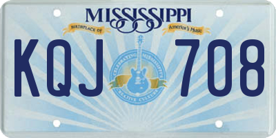 MS license plate KQJ708