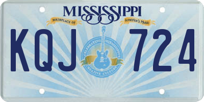 MS license plate KQJ724