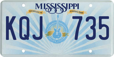 MS license plate KQJ735