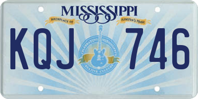 MS license plate KQJ746