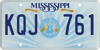 MS license plate KQJ761
