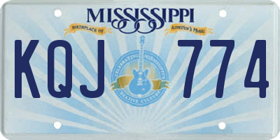 MS license plate KQJ774