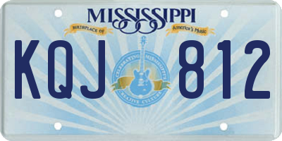 MS license plate KQJ812