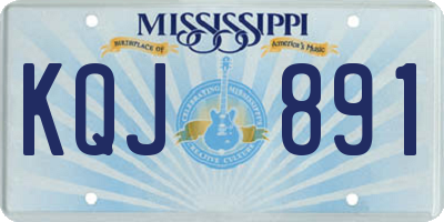 MS license plate KQJ891
