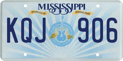 MS license plate KQJ906