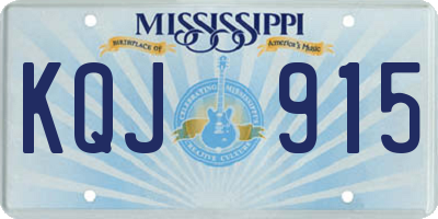 MS license plate KQJ915