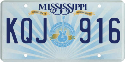MS license plate KQJ916