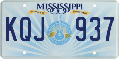 MS license plate KQJ937