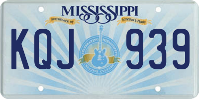 MS license plate KQJ939