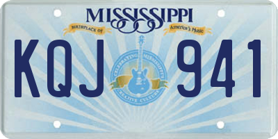 MS license plate KQJ941