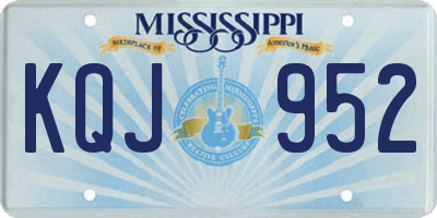 MS license plate KQJ952