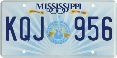 MS license plate KQJ956