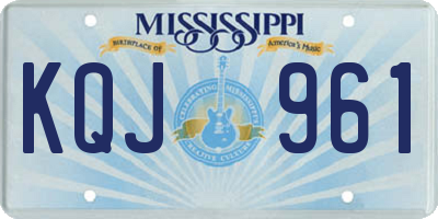 MS license plate KQJ961