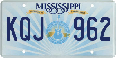 MS license plate KQJ962