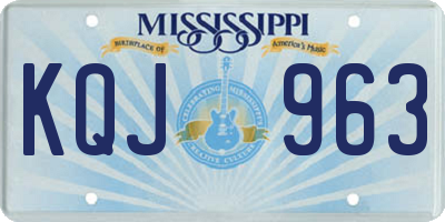 MS license plate KQJ963