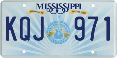 MS license plate KQJ971