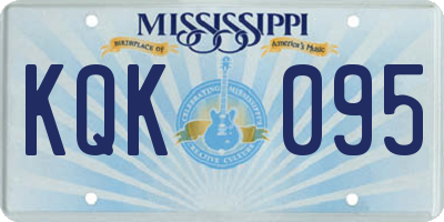 MS license plate KQK095