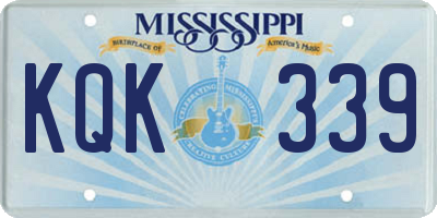 MS license plate KQK339
