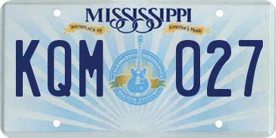 MS license plate KQM027