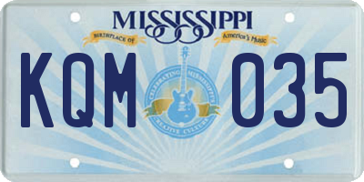 MS license plate KQM035