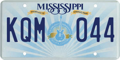 MS license plate KQM044