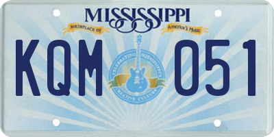MS license plate KQM051