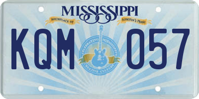 MS license plate KQM057