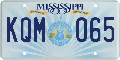 MS license plate KQM065